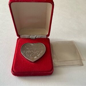 Especially For You Heart .999 Fine Silver Troy Oz In Original Box Vintage Rose